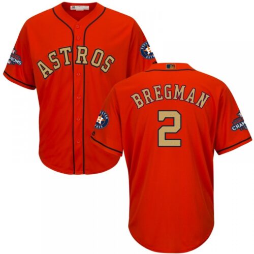 6863aef3b9f4f_1 Men's Houston Astros #2 Alex Bregman Orange 2018 Gold Program Cool Base Stitched MLB Jersey
