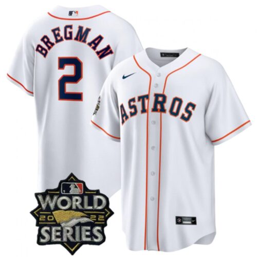 6863af1ecbbdd_1 Men's Houston Astros #2 Alex Bregman White 2022 World Series Stitched Baseball Jersey