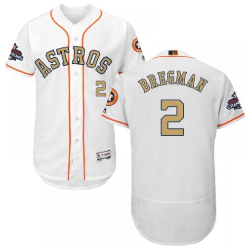 6863af2cca4bb_1 Men's Houston Astros #2 Alex Bregman White 2018 Gold Program Flexbase Stitched MLB Jersey