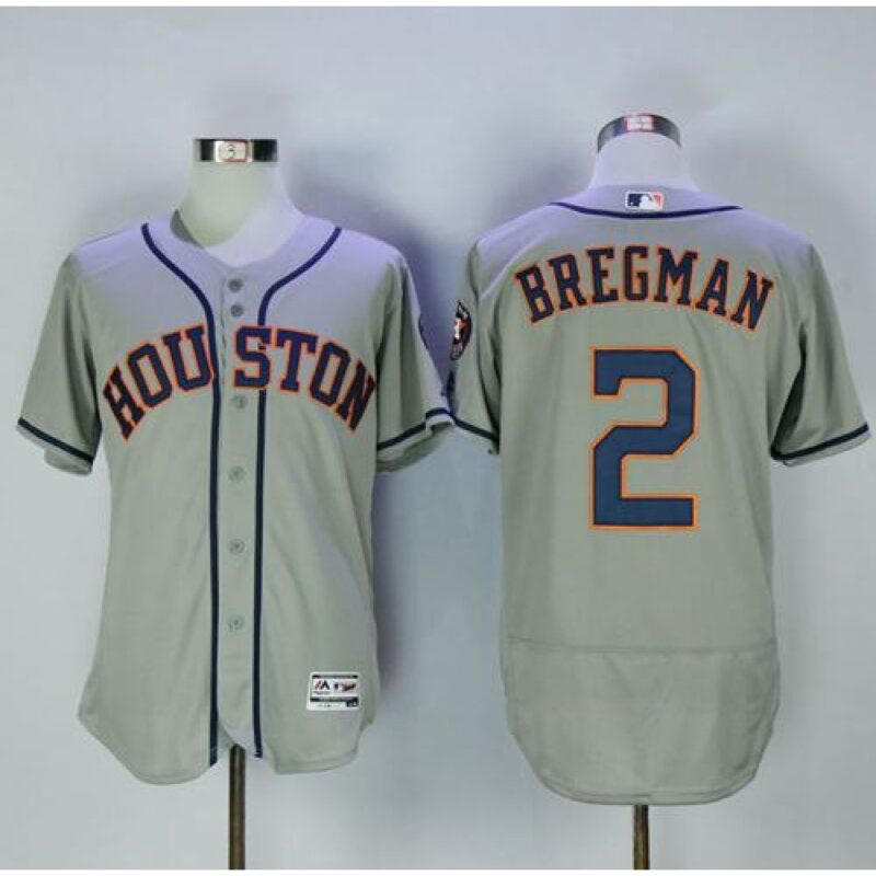 6863af5b966f4_1 Astros #2 Alex Bregman Grey Flexbase Authentic Collection Stitched MLB Jersey