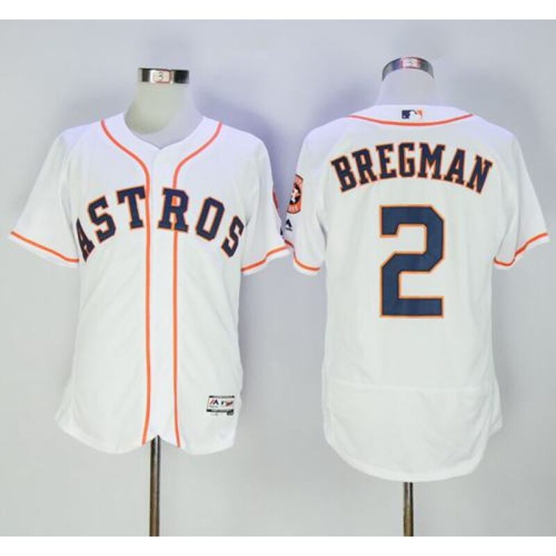6863af5f265b7_1 Astros #2 Alex Bregman White Flexbase Authentic Collection Stitched MLB Jersey