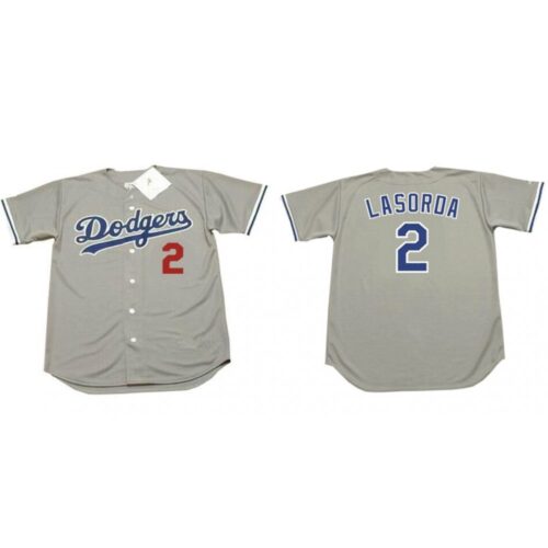 6863af69932e8_1 Men's Los Angeles Dodgers #2 Tommy Lasorda Grey Stitched MLB Jersey