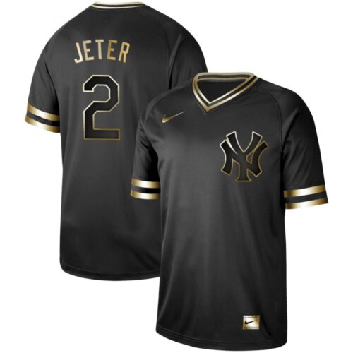 6863af77b118e_1 Men's New York Yankees #2 Derek Jeter Black Gold Stitched MLB Jersey