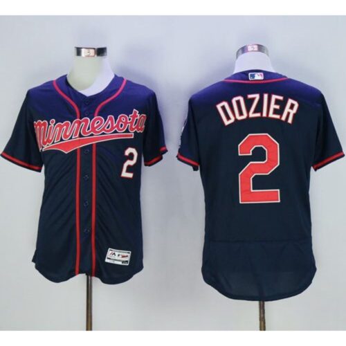6863afa276ff5_1 Twins #2 Brian Dozier Navy Blue Flexbase Authentic Collection Stitched MLB Jersey