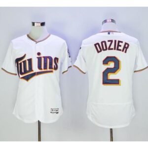 6863afb0388b8_1 Twins #2 Brian Dozier White Flexbase Authentic Collection Stitched MLB Jersey
