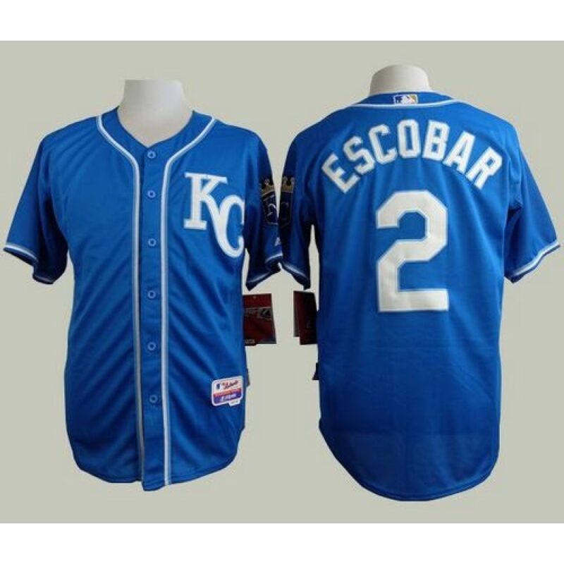 6863b00635731_1 Royals #2 Alcides Escobar Blue Alternate 2 Cool Base Stitched MLB Jersey