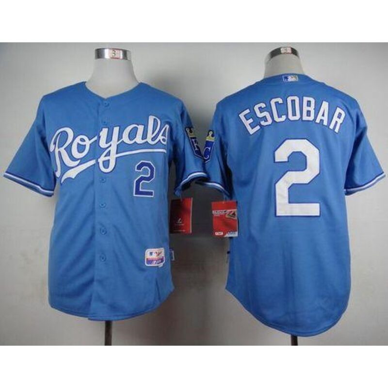 6863b04231912_1 Royals #2 Alcides Escobar Light Blue Alternate 1 Cool Base Stitched MLB Jersey
