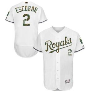 6863b0765a764_1 Royals #2 Alcides Escobar White Flexbase Authentic Collection 2016 Memorial Day Stitched MLB Jersey