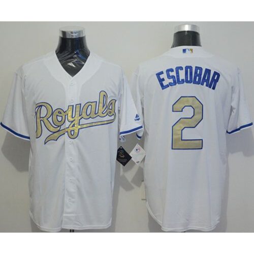 6863b080c5cda_1 Royals #2 Alcides Escobar White New Cool Base 2015 World Series Champions Gold Program Stitched MLB Jersey