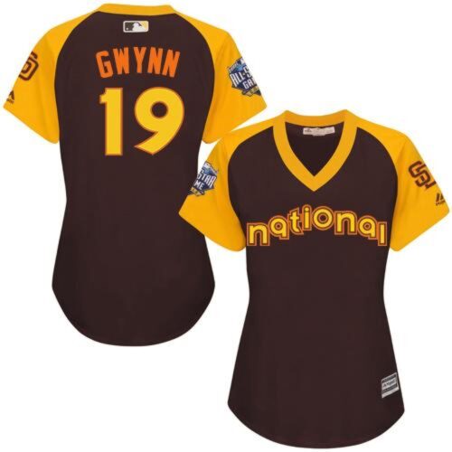6863b0bb9ecdd_1 Padres #19 Tony Gwynn Brown 2016 All-Star National League Women's Stitched MLB Jersey
