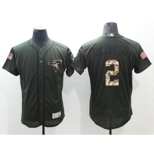 6863b0e71bd22_1 Blue Jays #2 Troy Tulowitzki Green Flexbase Authentic Collection Salute to Service Stitched MLB Jersey
