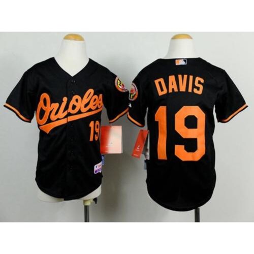 6863b13952b61_1 Orioles #19 Chris Davis Black Cool Base Stitched Youth MLB Jersey