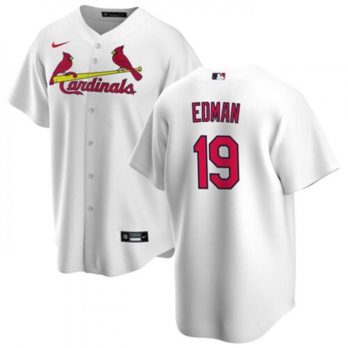 6863b15b415ae_1 Men's St. Louis Cardinals #19 Tommy Edman White Cool Base Stitched Jersey