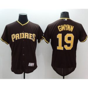 6863b1a932d52_1 Padres #19 Tony Gwynn Brown Flexbase Authentic Collection Stitched MLB Jersey