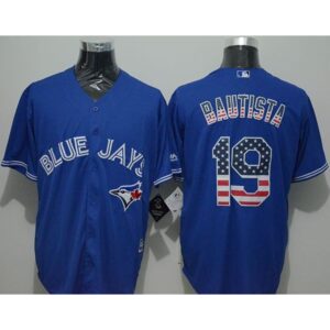 6863b20defc6d_1 Blue Jays #19 Jose Bautista Blue USA Flag Fashion Stitched MLB Jersey