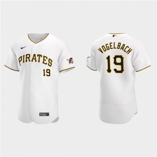 6863b224b0d78_1 Men's Pittsburgh Pirates #19 Daniel Vogelbach White Flex Base Stitched MLB Jersey