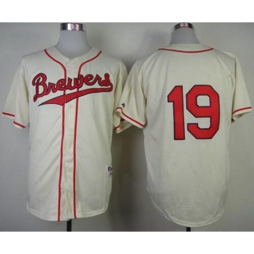 6863b25ea44b5_1 Brewers #19 Robin Yount Cream 1948 Turn Back The Clock Stitched MLB Jersey