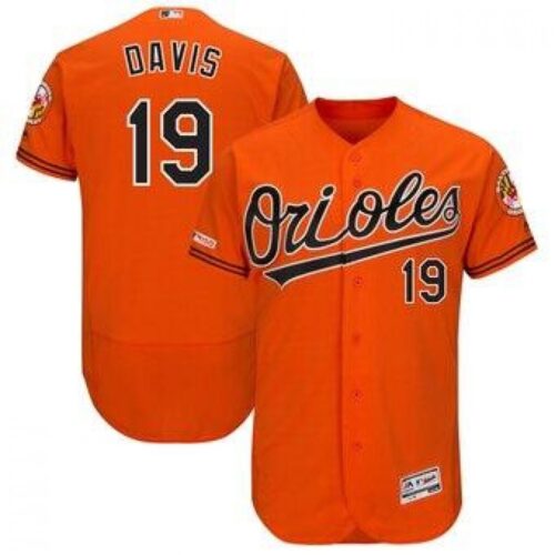 6863b281666db_1 Men's Baltimore Orioles #19 Chris Davis Orange Flex Base Stitched MLB Jersey