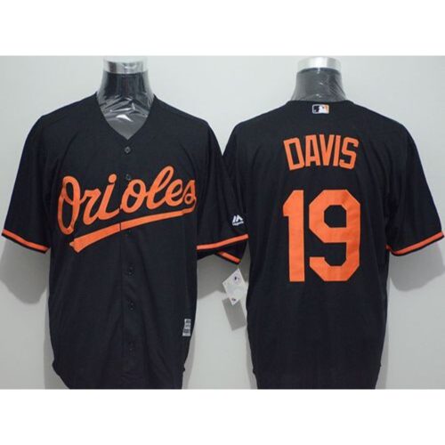 6863b28f73b5a_1 Orioles #19 Chris Davis Black New Cool Base Stitched MLB Jersey