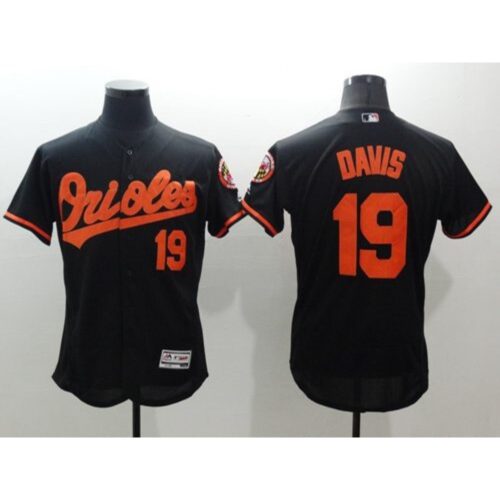 6863b29330daf_1 Orioles #19 Chris Davis Black Flexbase Authentic Collection Stitched MLB Jersey