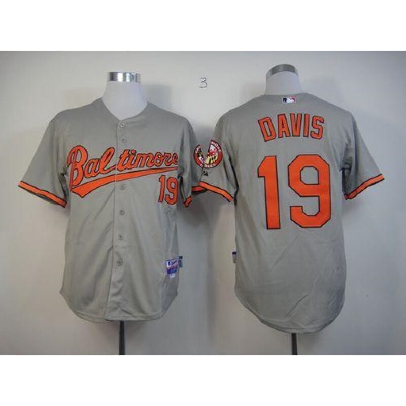 6863b2a2910ea_1 Orioles #19 Chris Davis Grey Cool Base Stitched MLB Jersey