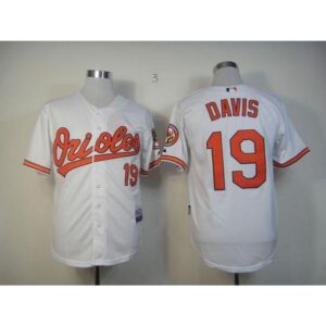 6863b2b51a189_1 Orioles #19 Chris Davis White Cool Base Stitched MLB Jersey