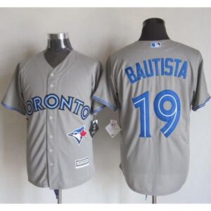 6863b34349f7f_1 Blue Jays #19 Jose Bautista Grey New Cool Base Stitched MLB Jersey