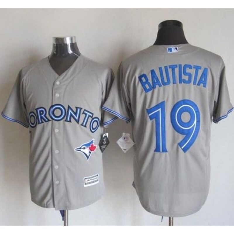 6863b34349f7f_1 Blue Jays #19 Jose Bautista Grey New Cool Base Stitched MLB Jersey