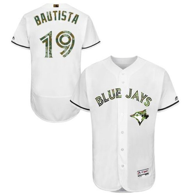 6863b36fdb0b9_1 Blue Jays #19 Jose Bautista White Flexbase Authentic Collection 2016 Memorial Day Stitched MLB Jersey