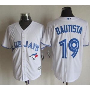 6863b37e6245a_1 Blue Jays #19 Jose Bautista White New Cool Base Stitched MLB Jersey