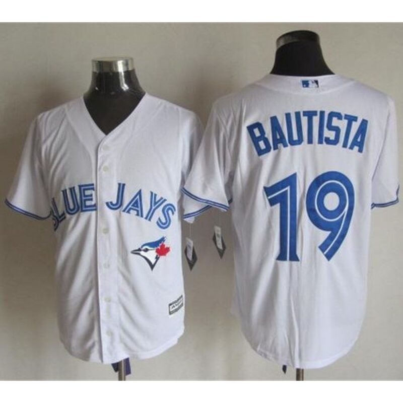 6863b37e6245a_1 Blue Jays #19 Jose Bautista White New Cool Base Stitched MLB Jersey