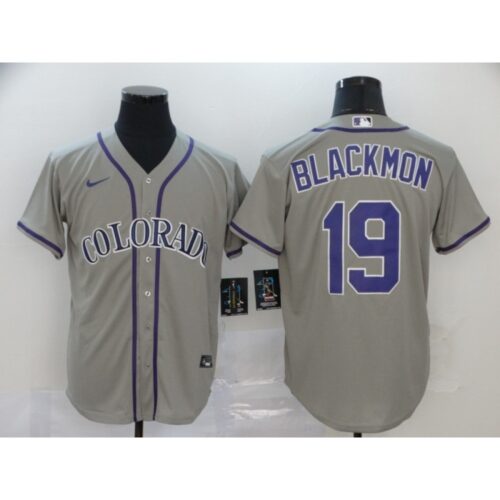 6863b3e6a0706_1 Men's Colorado Rockies #19 Charlie Blackmon Grey Cool Base Stitched MLB Jersey