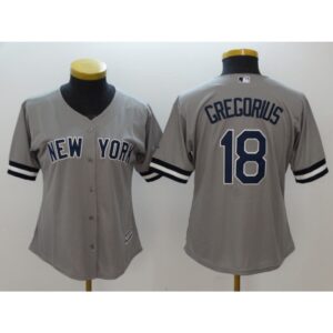 6863b46c4d611_1 Women's New York Yankees #18 Didi Gregorius Gray Cool Base Stitched MLB Jersey