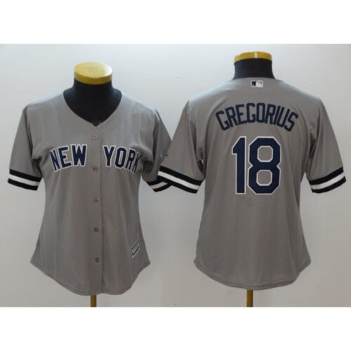 6863b46c4d611_1 Women's New York Yankees #18 Didi Gregorius Gray Cool Base Stitched MLB Jersey
