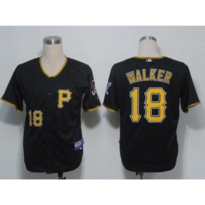 6863b4c82480b_1 Pirates #18 Neil Walker Black Stitched MLB Jersey