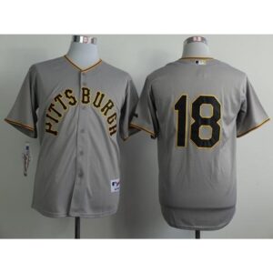 6863b4d3e167b_1 Pirates #18 Neil Walker Grey 1953 Turn Back The Clock Stitched MLB Jersey