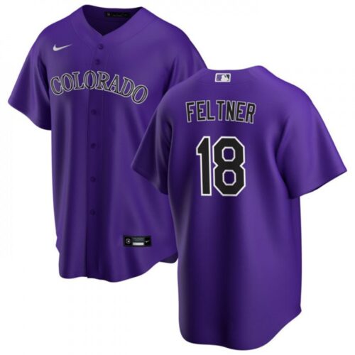 6863b4ffdc156_1 Men's Colorado Rockies #18 Ryan Feltner Purple Stitched Baseball Jersey