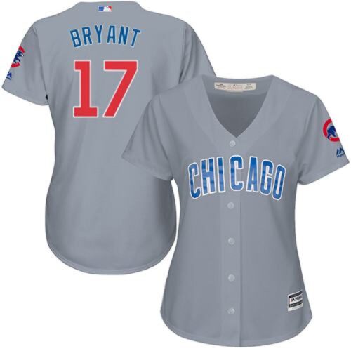 6863b50edc411_1 Cubs #17 Kris Bryant Grey Road Women's Stitched MLB Jersey