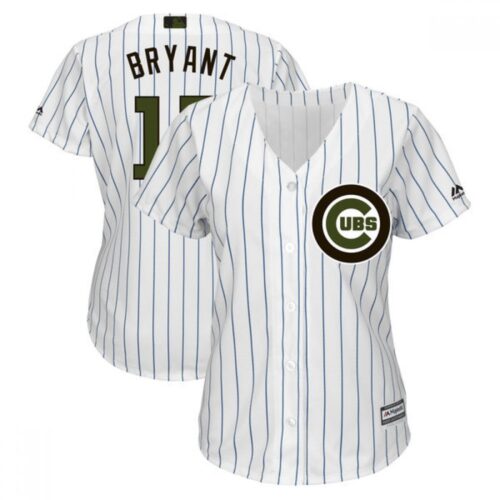6863b51180b0a_1 Women's Chicago Cubs #17 Kris Bryant White 2018 Memorial Day Cool Base Stitched MLB Jersey