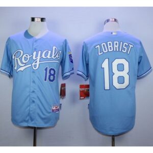 6863b5873cb2c_1 Royals #18 Ben Zobrist Light Blue Alternate 1 Cool Base Stitched MLB Jersey
