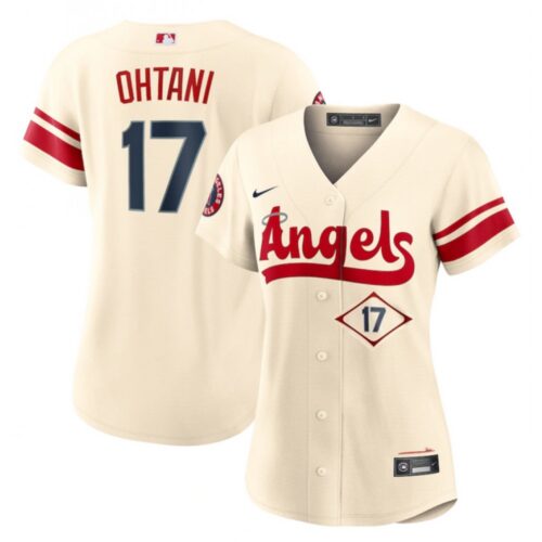 6863b5a9932fd_1 Women's Los Angeles Angels #17 Shohei Ohtani 2022 Cream City Connect Stitched Baseball Jersey(Run Small)