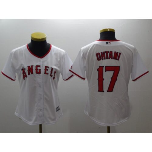 6863b5b18d2ae_1 Women's Los Angeles Angels #17 Shohei Ohtani White Cool Base Stitched MLB Jersey