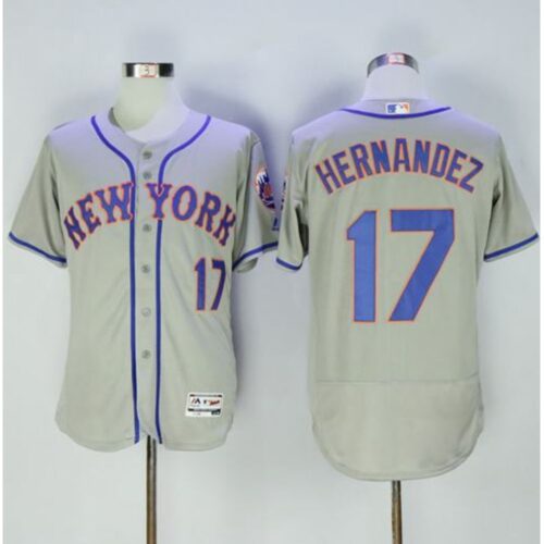 6863b5cf00487_1 Mets #17 Keith Hernandez Grey Flexbase Authentic Collection Stitched MLB Jersey