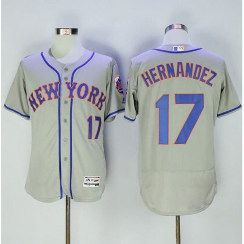 6863b5cf00487_1 Mets #17 Keith Hernandez Grey Flexbase Authentic Collection Stitched MLB Jersey