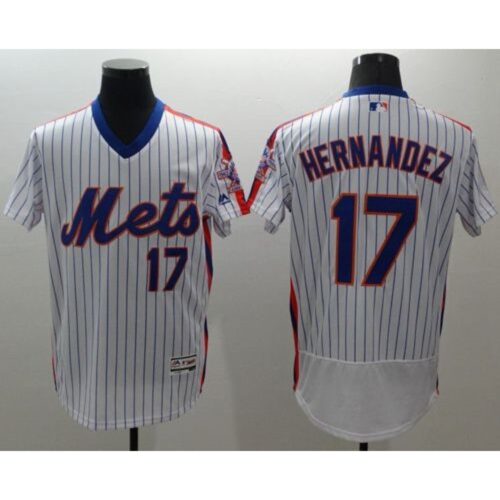 6863b5e3bd6d4_1 Mets #17 Keith Hernandez White(Blue Strip) Flexbase Authentic Collection Alternate Stitched MLB Jersey