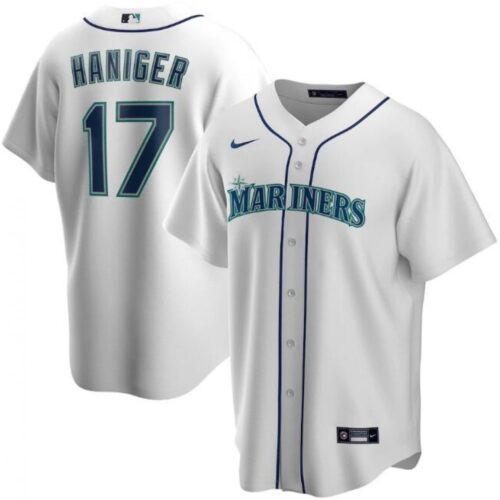 6863b5ed7c112_1 Men's Seattle Mariners #17 Mitch Haniger White Cool Base Stitched jersey