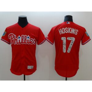6863b5f728524_1 Men's Philadelphia Phillies #17 Rhys Hoskins Red 2018 Spring Training Flexbase Stitched MLB Jersey