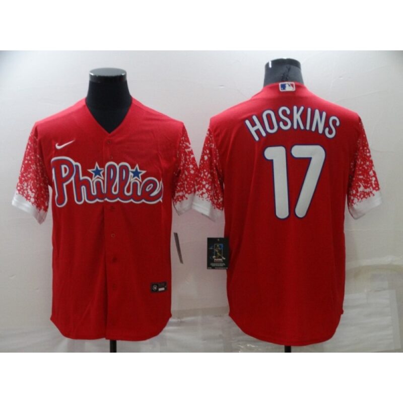 6863b5faa8343_1 Men's Philadelphia Phillies #17 Rhys Hoskins Red Cool Base Stitched Jersey