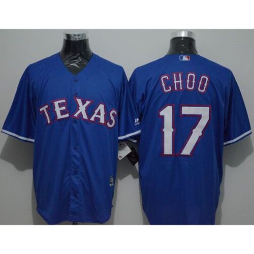 6863b60f9597d_1 Rangers #17 Shin-Soo Choo Blue New Cool Base Stitched MLB Jersey