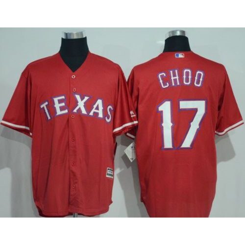 6863b6278eb80_1 Rangers #17 Shin-Soo Choo Red New Cool Base Stitched MLB Jersey